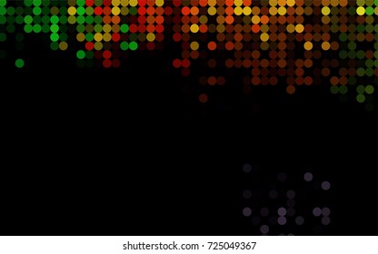 Light Multicolor, Rainbow vector red pattern of geometric circles, shapes. Colorful mosaic banner. Geometric background with colored disks.