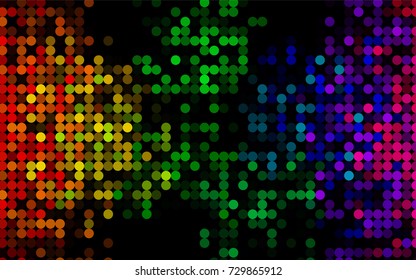 Light Multicolor, Rainbow vector red banner with set of circles, dots. Donuts Background. Creative Design Template. Technological halftone illustration. Light Multicolor, Rainbow vector red banner with set of circles, dots. Donuts Background. Creative Design Template. Technological halftone illustration.