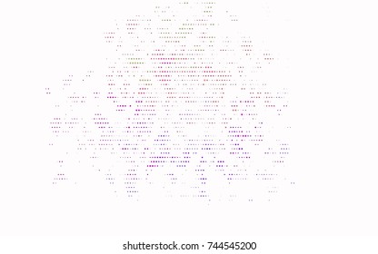Light Multicolor, Rainbow vector red banner with set of circles, dots. Donuts Background. Creative Design Template. Technological halftone illustration.