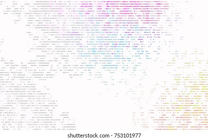 Light Multicolor, Rainbow vector red pattern of geometric circles, shapes. Colorful mosaic banner. Geometric background with colored disks.