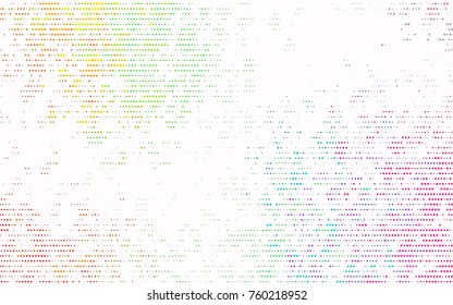 Light Multicolor, Rainbow vector red banner with set of circles, dots. Donuts Background. Creative Design Template. Technological halftone illustration.