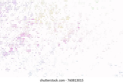 Light Multicolor, Rainbow vector red banner with set of circles, dots. Donuts Background. Creative Design Template. Technological halftone illustration.