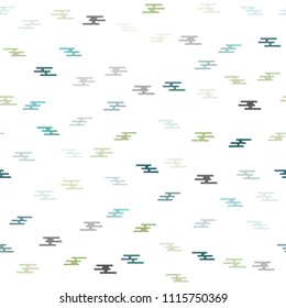 Light Multicolor, Rainbow vector seamless pattern with narrow lines. Glitter abstract illustration with colored sticks. The pattern can be used for websites.
