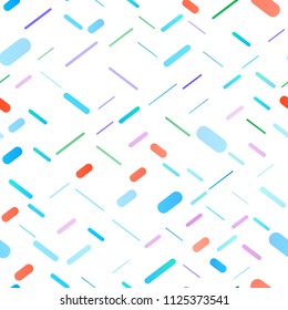 Light Multicolor, Rainbow vector seamless pattern with narrow lines. Modern geometrical abstract illustration with staves. Best design for your ad, poster, banner.