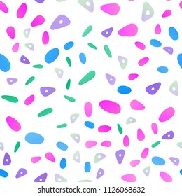 Light Multicolor, Rainbow vector seamless pattern in polygonal style with circles. Beautiful illustration with circles, triangles in nature style. The template can be used as a background.