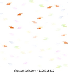 Light Multicolor, Rainbow vector seamless pattern with narrow lines. Glitter abstract illustration with colored sticks. The pattern can be used for websites.