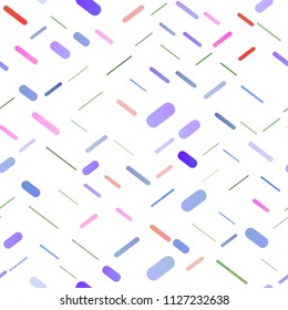 Light Multicolor, Rainbow vector seamless pattern with narrow lines. Modern geometrical abstract illustration with staves. The pattern can be used for websites.