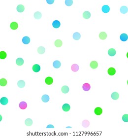 Light Multicolor, Rainbow vector seamless layout with circle shapes. Illustration with set of shining colorful abstract circles. Completely new template for your brand book.