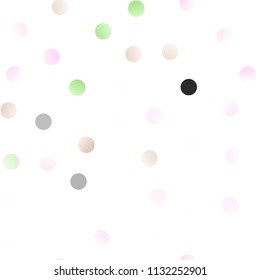 Light Multicolor, Rainbow vector seamless cover with spots. Illustration with set of shining colorful abstract circles. New design for ad, poster, banner of your website.