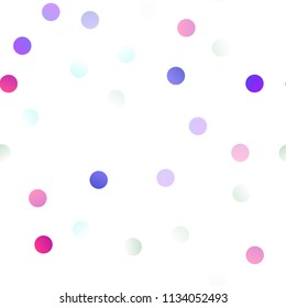 Light Multicolor, Rainbow vector seamless pattern with spheres. Abstract illustration with colored bubbles in nature style. The pattern can be used for beautiful websites.