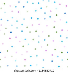 Light Multicolor, Rainbow vector seamless texture with disks. Beautiful colored illustration with blurred circles in nature style. The pattern can be used for beautiful websites.
