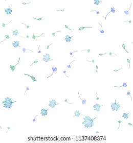 Light Multicolor, Rainbow vector seamless hand painted template. A vague abstract illustration with leaves in doodles style. Pattern for coloring books and pages for kids.