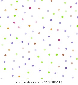 Light Multicolor, Rainbow vector seamless texture with disks. Beautiful colored illustration with blurred circles in nature style. The pattern can be used for beautiful websites.