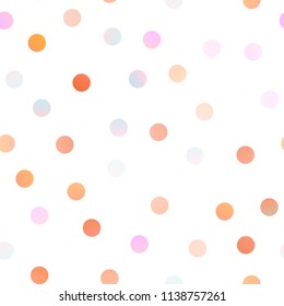 Light Multicolor, Rainbow vector seamless texture with disks. Blurred decorative design in abstract style with bubbles. Completely new template for your brand book.