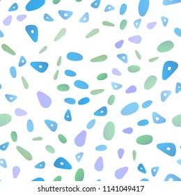 Light Multicolor, Rainbow vector seamless pattern in polygonal style with circles. Circles, lines on abstract background with colorful gradient. Best design for your ad, poster, banner.