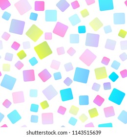 Light Multicolor, Rainbow vector seamless template with crystals, rectangles. Glitter abstract illustration with rectangular shapes. Best design for your ad, poster, banner.