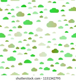 Light Multicolor, Rainbow vector seamless cover with clouds. Colorful illustration with abstract clouds. Pattern for trendy fabric, wallpapers.