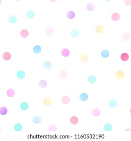 Light Multicolor, Rainbow vector seamless layout with circle shapes. Beautiful colored illustration with blurred circles in nature style. New design for ad, poster, banner of your website.