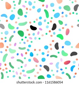 Light Multicolor, Rainbow vector seamless texture with disks. Colorful illustration with blurred circles in nature style. Pattern for design of fabric, wallpapers.