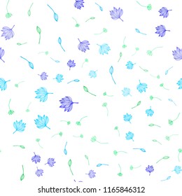 Light Multicolor, Rainbow vector seamless sketch backdrop. Colorful illustration in doodle style with leaves. Brand new style for your business design.