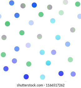 Light Multicolor, Rainbow vector seamless pattern with spheres. Abstract illustration with colored bubbles in nature style. The pattern can be used for beautiful websites.