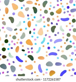 Light Multicolor, Rainbow vector seamless texture with disks. Illustration with set of shining colorful abstract circles. Template for business cards, websites.