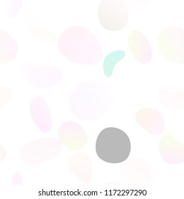 Light Multicolor, Rainbow vector seamless texture with disks. Modern abstract illustration with colorful water drops. Pattern for trendy fabric, wallpapers.