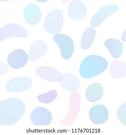 Light Multicolor, Rainbow vector seamless background with bubbles. Modern abstract illustration with colorful water drops. Design for textile, fabric, wallpapers.
