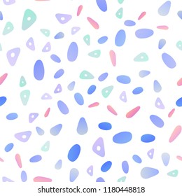 Light Multicolor, Rainbow vector seamless template with crystals, circles. Modern abstract illustration with colorful dots, lines. Pattern for commercials.