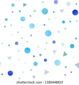 Light Multicolor, Rainbow vector seamless backdrop with lines, circles. Circles, lines on abstract background with colorful gradient. Pattern for trendy fabric, wallpapers.