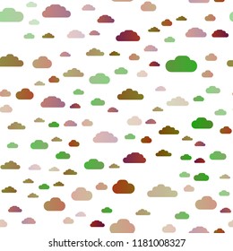 Light Multicolor, Rainbow vector seamless texture with cloudy sky. Colorful illustration with abstract clouds. Trendy design for wallpaper, fabric makers.