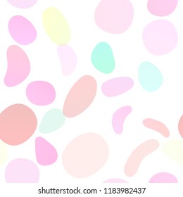 Light Multicolor, Rainbow vector seamless cover with circles. Modern abstract illustration with colorful water drops. Pattern for trendy fabric, wallpapers.