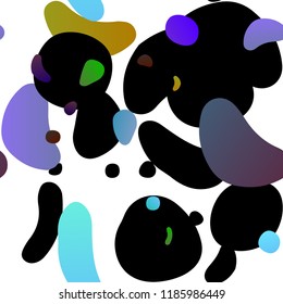 Light Multicolor, Rainbow vector seamless pattern with spheres. Blurred decorative design in abstract style with bubbles. Template for business cards, websites.
