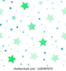 Light Multicolor, Rainbow vector seamless cover with small and big stars. Glitter abstract illustration with colored stars. Best design for your ad, poster, banner.