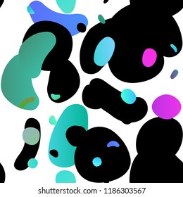 Light Multicolor, Rainbow vector seamless background with bubbles. Colorful illustration with blurred circles in nature style. Trendy design for wallpaper, fabric makers.