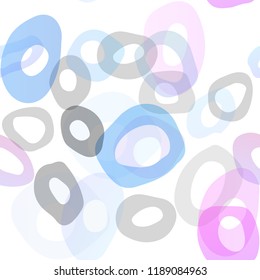 Light Multicolor, Rainbow vector seamless backdrop with dots, spots. Glitter abstract illustration with blurred drops of rain. Pattern for design of fabric, wallpapers.