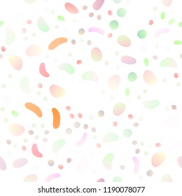 Light Multicolor, Rainbow vector seamless background with bubbles. Modern abstract illustration with colorful water drops. Template for business cards, websites.