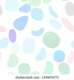 Light Multicolor, Rainbow vector seamless texture with disks. Abstract illustration with colored bubbles in nature style. Trendy design for wallpaper, fabric makers.