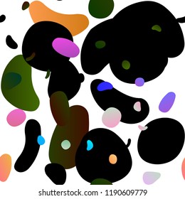 Light Multicolor, Rainbow vector seamless texture with disks. Colorful illustration with blurred circles in nature style. Design for textile, fabric, wallpapers.