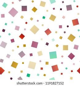 Light Multicolor, Rainbow vector seamless texture in rectangular style. Modern abstract illustration with colorful rectangles. Pattern can be used for websites.