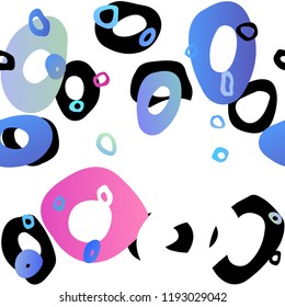 Light Multicolor, Rainbow vector seamless cover with circles. Blurred decorative design in abstract style with bubbles. Pattern for design of window blinds, curtains.