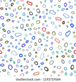 Light Multicolor, Rainbow vector seamless layout with circle spots. Colorful illustration with blurred circles in nature style. Pattern for design of fabric, wallpapers.