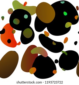 Light Multicolor, Rainbow vector seamless background with bubbles. Abstract illustration with colored bubbles in nature style. Trendy design for wallpaper, fabric makers.