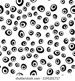 Light Multicolor, Rainbow vector seamless template with spots. Colorful illustration with blurred circles in nature style. Pattern for trendy fabric, wallpapers.