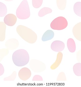 Light Multicolor, Rainbow vector seamless pattern with spheres. Glitter abstract illustration with blurred drops of rain. Trendy design for wallpaper, fabric makers.