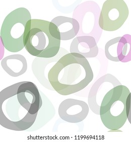 Light Multicolor, Rainbow vector seamless layout with circle spots. Illustration with set of shining colorful abstract circles. Trendy design for wallpaper, fabric makers.