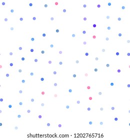 Light Multicolor, Rainbow vector seamless layout with circle shapes. Blurred bubbles on abstract background with colorful gradient. The pattern can be used for ads, leaflets of liquid.