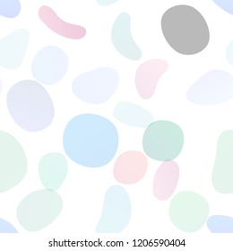 Light Multicolor, Rainbow vector seamless layout with circle spots. Glitter abstract illustration with blurred drops of rain. Pattern for design of window blinds, curtains.