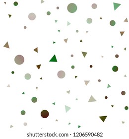 Light Multicolor, Rainbow vector seamless layout with circles, lines. Abstract gradient illustration with circles, triangles. Pattern for trendy fabric, wallpapers.