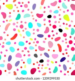 Light Multicolor, Rainbow vector seamless background with bubbles. Blurred decorative design in abstract style with bubbles. Pattern for design of window blinds, curtains.